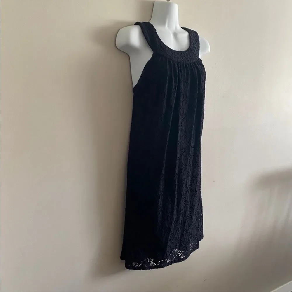 Laundry By Design lacy navy blue swimsuit cover (size m) EUC - Picture 2 of 6